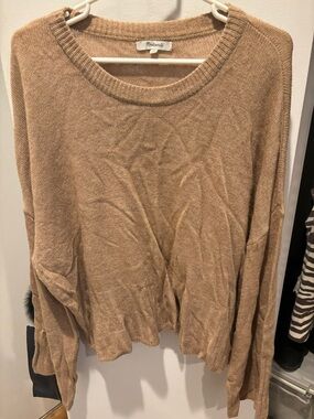 Madewell Relaxed Camel Crewneck Sweater